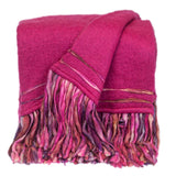 Royal Pink Handloomed Throw Blanket