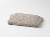 Lux Tex Taupe Organic Cotton Knit Throw Blanket