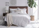 Luxury Ivory Finely Spun Flax Linen Throw Blanket