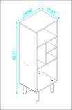 Iko 43" White Modern Abstract Open Shelving Unit