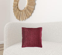 Wine Crinkle Down Filled Throw Pillow