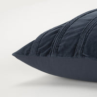 Navy Textural Striped Throw Pillow