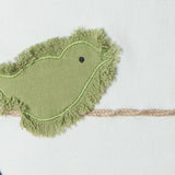 Colorful Whimsical Birds on a Wire Throw Pillow