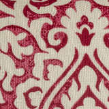 Red Natural Distressed Damask Throw Pillow