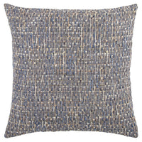 Blue Gray Metallic Nubby Textured Throw Pillow
