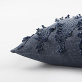 Navy Blue Twisted Chevron Pattern Throw Pillow