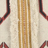 Ivory Red Southwestern Pattern Lumbar Pillow
