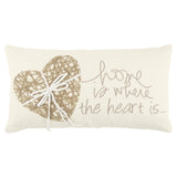 Ivory Home is Where the Heart Is Lumbar Pillow