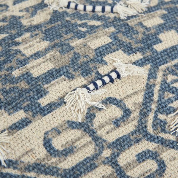Blue Natural Tribal Influenced throw Pillow