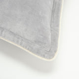 Gray Solid Modern Velvety Throw Pillow