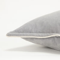 Gray Solid Modern Velvety Throw Pillow