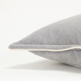 Gray Solid Modern Velvety Throw Pillow