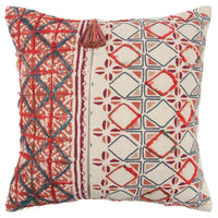 Brown Ivory Tribal Textured Pillow