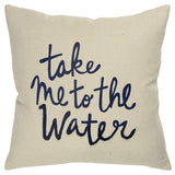 Navy Natural Take To The Water Throw Pillow