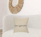 Black Taupe Canvas Grace Throw Pillow