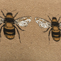 Tan Honeybees Trio Deocrative Lumbar Pillow