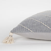 Gray White Diamond Kantha Stitched Throw Pillow