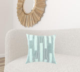 Aqua Blue Dimensional Pattern Play Throw Pillow