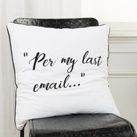 white 20" x 20" Poly Filled Pillow