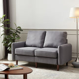 Loft Gray 56" Round Arm Modular Loveseat