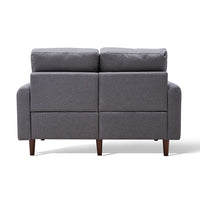 Loft Gray 56" Round Arm Modular Loveseat