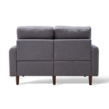 Loft Gray 56" Round Arm Modular Loveseat