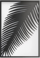 Minimalist Modern Black Metal Palm Leaf Wall Art