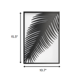 Minimalist Modern Black Metal Palm Leaf Wall Art