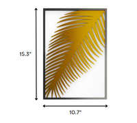 Mod Black and Gold Metal Palm Leaf Wall Art