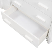 White Twin Size Loft Bed with Playhouse and Drawers