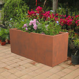 39' Mod Earthy Rust Color Designer Metal Planter Box