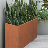 31' Mod Earthy Rust Color Designer Metal Planter Box