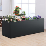 44' Mod Black Designer Metal Planter Box
