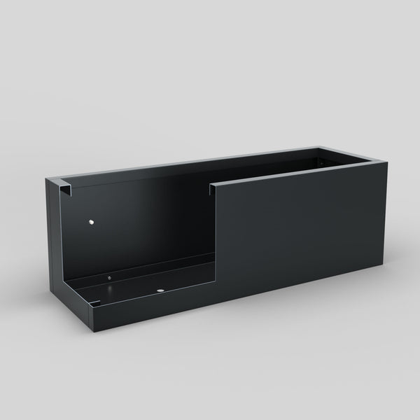 35' Mod Black Designer Metal Planter Box