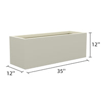 Mod White Designer Metal Planter Box