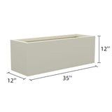 Mod White Designer Metal Planter Box