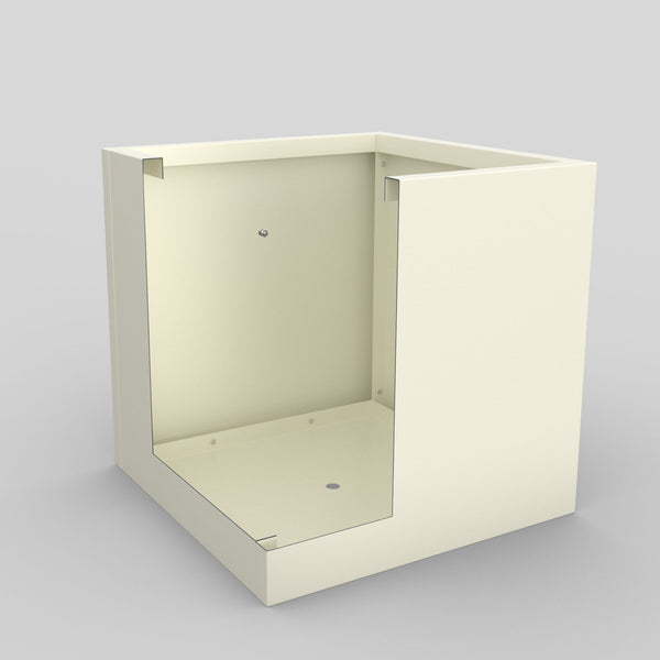 Mod White Designer Metal Cube Planter Box