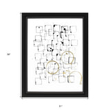 Building Blocks Geo Matte Black Shadowbox Print Wall Art