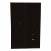 Black and White Tall Four Door Closet