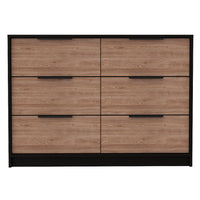 Modern Rustic Black and Natural Dresser