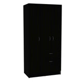 Black and White Three Door Armoire