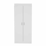 63? Classic White Pantry Cabinet with Two Full Size Doors
