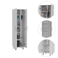 White Versatile Tall Pantry or Laundry Cabinet