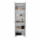 78" Modern White Pantry Cabinet with Two Full Size Doors