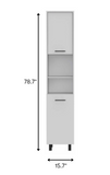 78" Modern White Sleek and Tall Pantry Cabinet