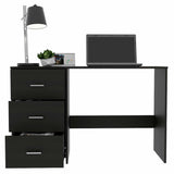 Echo Black Computer Desk with Three Drawers