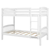 White Twin Over Twin Bunk Bed