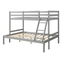 Gray Twin Size Full Size Bunk Bed