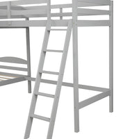Gray L Shaped Triple Bunk Bed