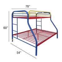 Colorful  Twin Over Full Size Bunk Bed